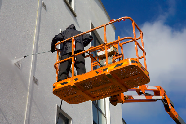 large building pressure washing
