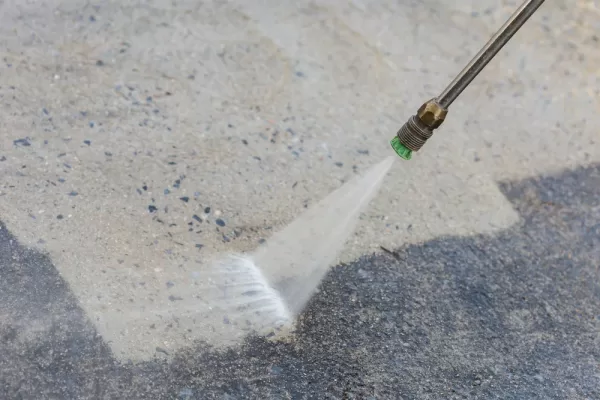 Close,Up,Outdoor,Floor,Cleaning,With,High,Pressure,Water,Jet General Pressure Cleaning